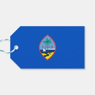 Gift Tag with Flag of Guam, USA