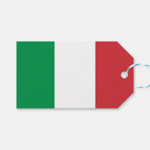 Gift Tag with Flag of Italy