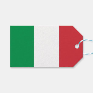Gift Tag with Flag of Italy