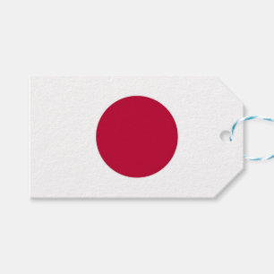 Gift Tag with Flag of Japan