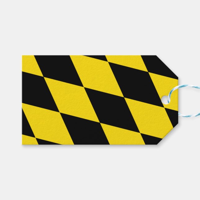 Gift Tag with Flag of Munich (Front (Horizontal))