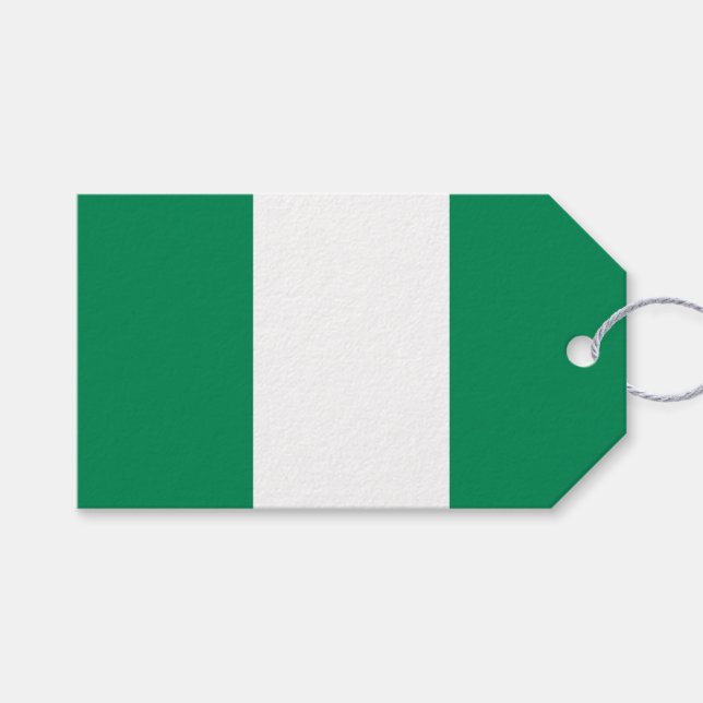 Gift Tag with Flag of Nigeria (Front (Horizontal))
