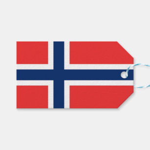 Gift Tag with Flag of Norway