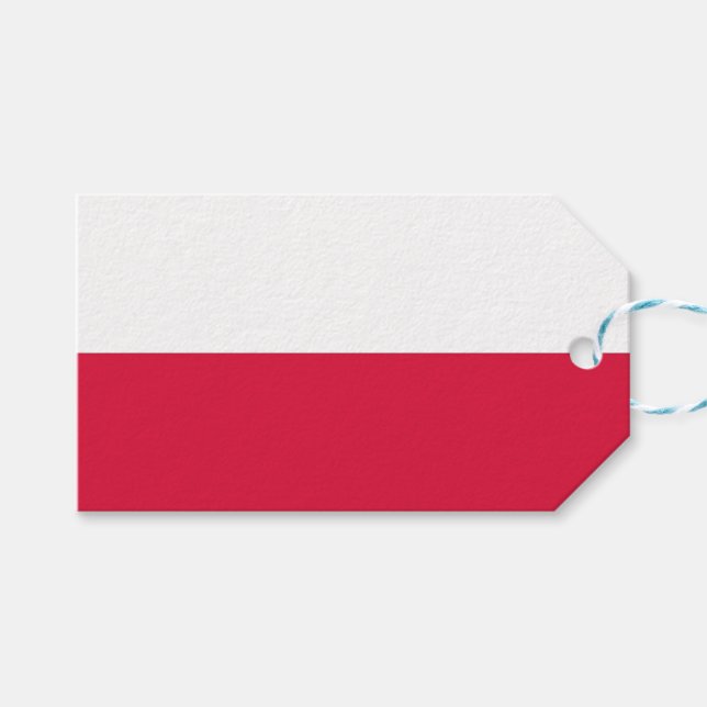 Gift Tag with Flag of Poland (Front (Horizontal))
