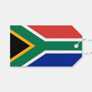 Gift Tag with Flag of South Africa