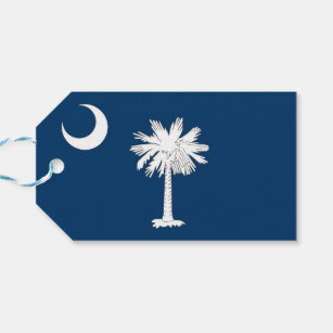 Gift Tag with Flag of South Carolina State, USA