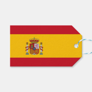 Gift Tag with Flag of Spain