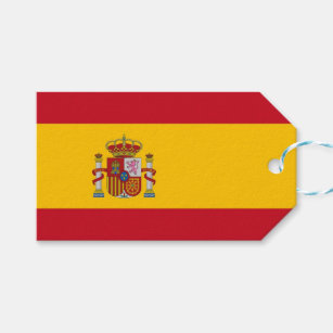Gift Tag with Flag of Spain