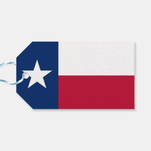 Gift Tag with Flag of Texas State, USA