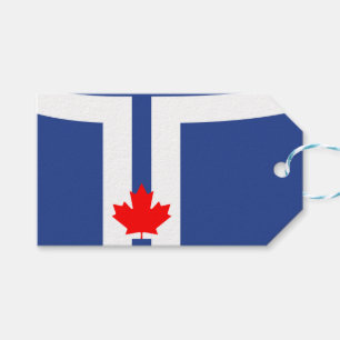 Gift Tag with Flag of Toronto, Canada