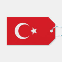 Gift Tag with Flag of Turkey