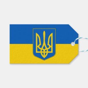 Gift Tag with Flag of Ukraine