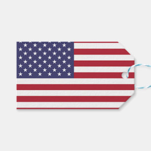 Gift Tag with Flag of United States of America