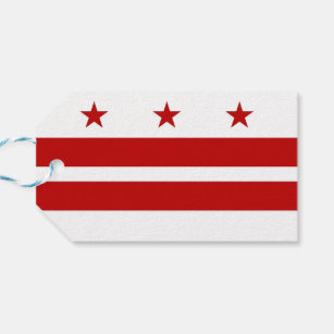 Gift Tag with Flag of Washington DC, USA