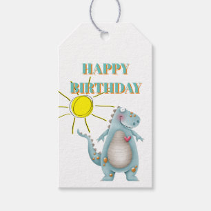 Gift Tags - Blue Dino Design 2