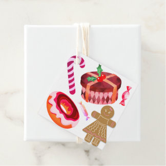 Gift Tags, Doughnuts, Gingerbread Girls, Candy Can Favour Tags