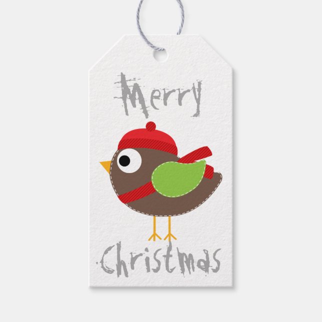 Gift Tags - Holiday Bird (Front)