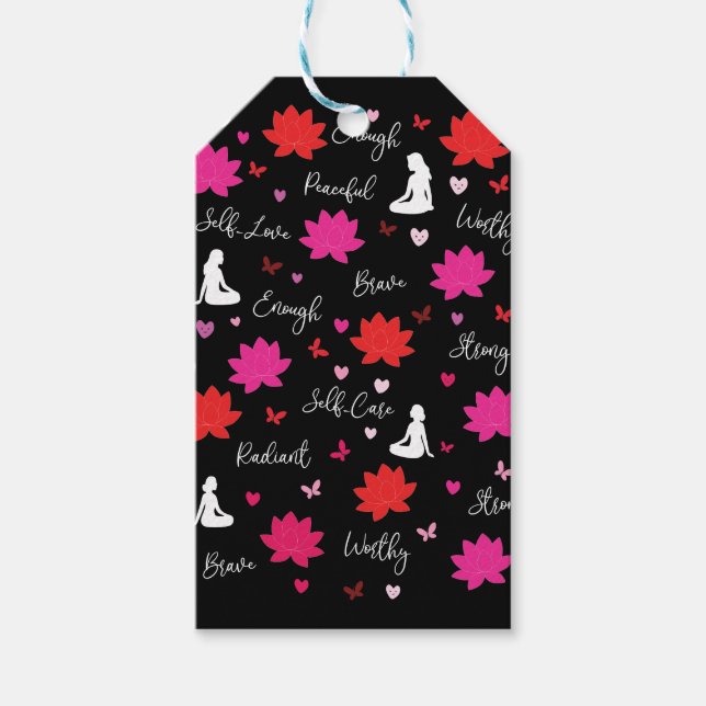 Gift Tags | Inspirational Lotus Flower Affirmation (Front)
