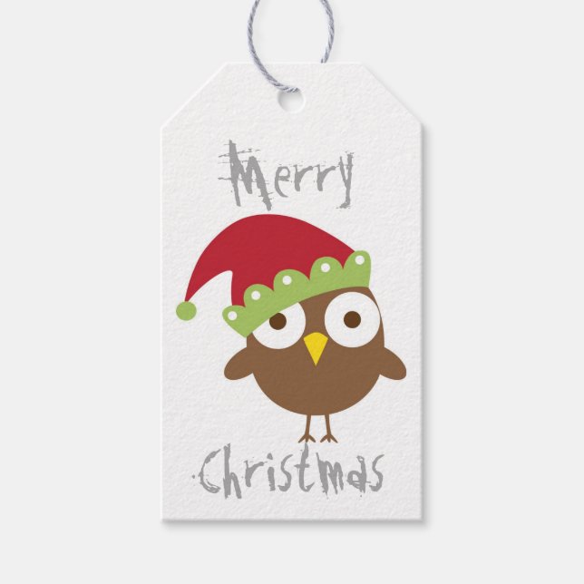 Gift Tags - Merry Christmas Bird (Front)