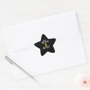 Gift Tattoo Artist  Funny Saying Tattooed Star Sticker