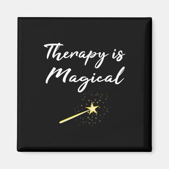 Gift Therapy Is Magical Mental Health Professional Magnet (Front)