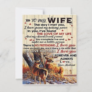 Gift To Family To My Husband Letter Design Invitation