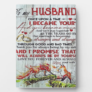 Gift To My Husband, Love Quotes Letter Plaque