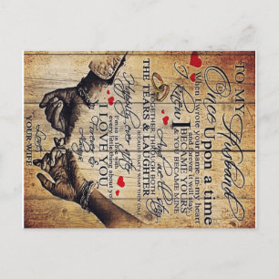 Gift To My Husband Lovely Husband Letter Announcement Postcard
