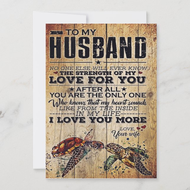 Gift To My Husband | Lovely Husband Letter | Holiday Card (Front)