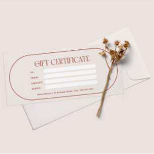 Gift Voucher Business Gift Certificate Beautician