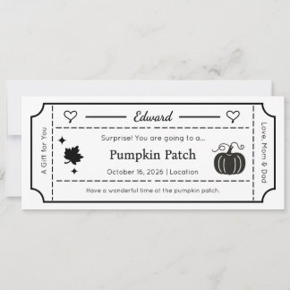 Gift Voucher, Custom Gift Card Ticket