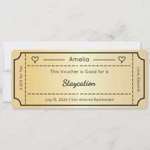 Gift Voucher, Custom Gift Ticket Card