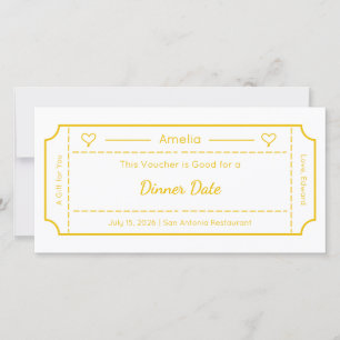 Gift Voucher, Custom Gift Ticket Card