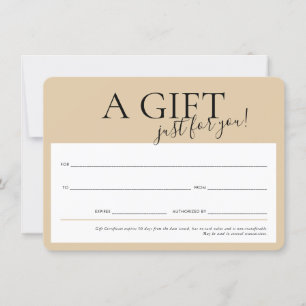 GIFT VOUCHER elegant modern business champagne Invitation