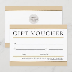GIFT VOUCHER modern elegant business champagne Invitation