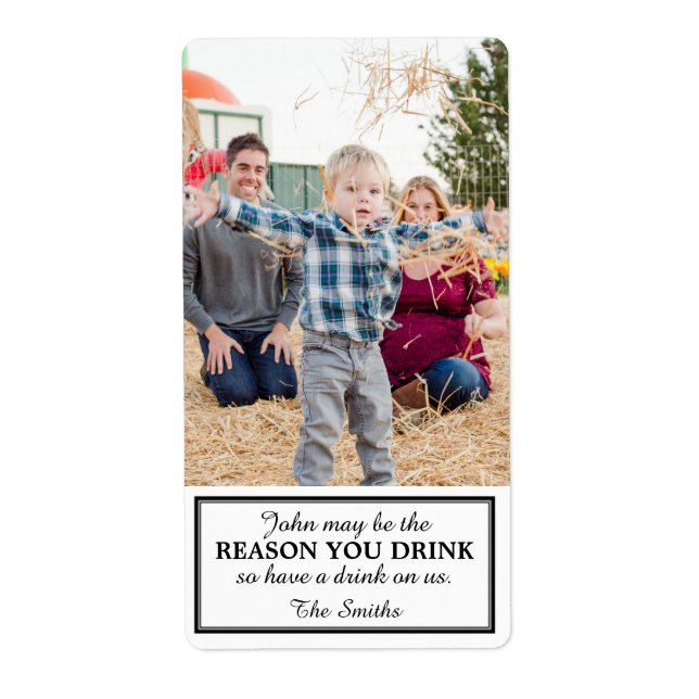 Gift Wine Label Due to Child (Front)