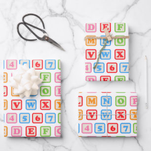 Gift wrap baby and children colourful