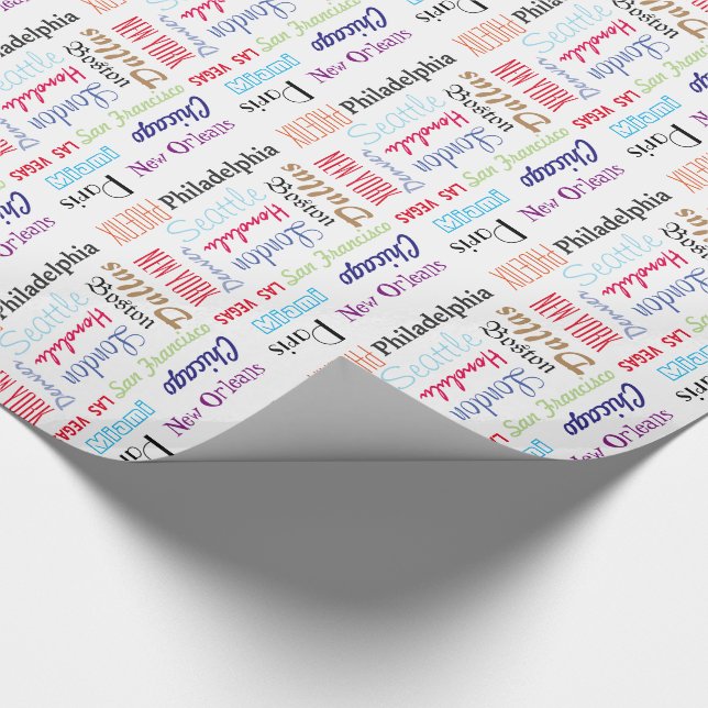 Gift Wrap Favourite Places Popular Cities Custom (Corner)