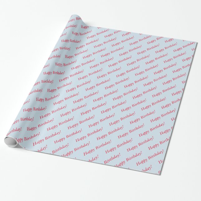 Gift Wrap - Happy Birthday (Unrolled)