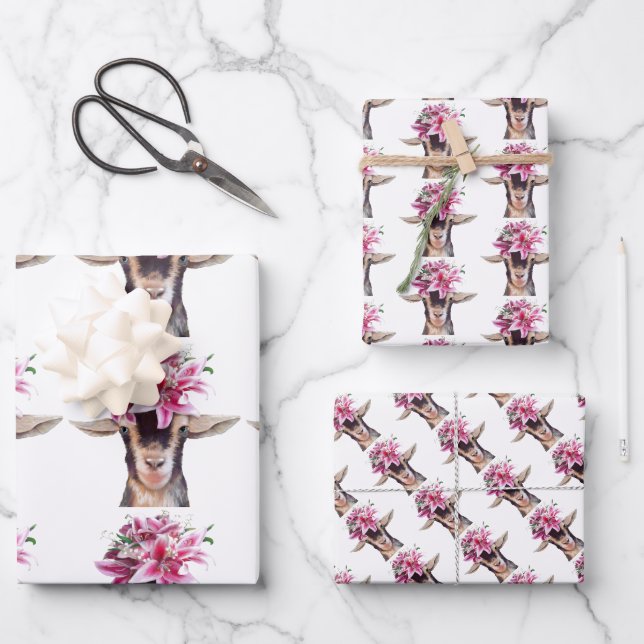 Gift Wrap Paper Lilly the Goat (Front)