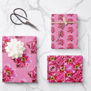 Gift Wrap Paper Pink Peonies.