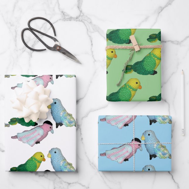 Gift Wrap - Parakeet Dolls (Front)