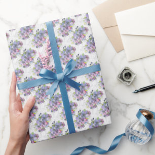 Gift Wrap Roll - Lavender & Pink Flowers