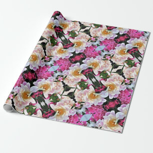 Gift Wrap Roll Peonies