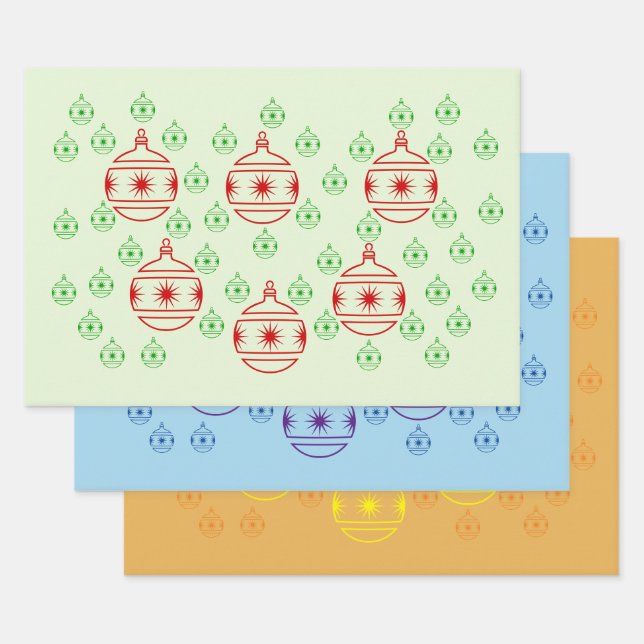 Gift Wrap Set - Round Tree Ornaments (Set)