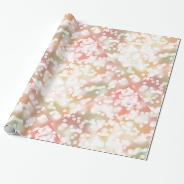 Gift Wrap Watercolor Pastel Bokeh Blur Lights (Unrolled)