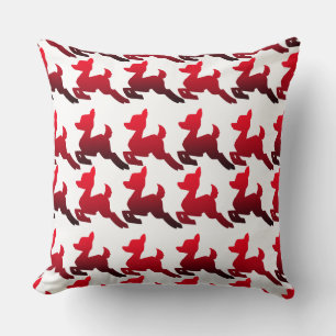 Gift Wrap'd Red & White Square Pillow