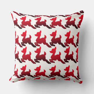 Gift Wrap'd Red & White Square Pillow