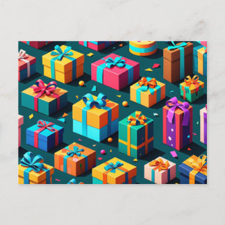 Gift Wrapped Delight Postcard