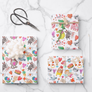 Gift wrapping paper set